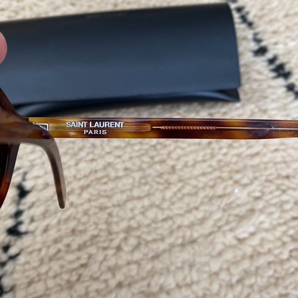 Saint Laurent SL 161 Slim Round Unisex Sunglasses - Tortoise - Picture 7 of 9